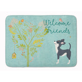 Caroline'S Treasures Welcome Friends Black White Chihuahua Floor Mat, 19 H X 27 W, Multicolor