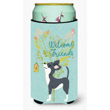Caroline'S Treasures Welcome Friends Black White Chihuahua Decorative Can Hugger, Tall Boy, Multicolor