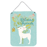 Caroline'S Treasures Welcome Friends White Chihuahua Metal Print, 16H X 12W, Multicolor