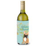 Caroline'S Treasures Welcome Friends Fawn French Bulldog Decorative Bottle Hugger, 750 Ml, Multicolor