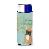 Caroline'S Treasures Welcome Friends Fawn French Bulldog Decorative Can Hugger, Multicolor