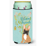 Caroline'S Treasures Welcome Friends Fawn French Bulldog Decorative Can Hugger, Tall Boy, Multicolor