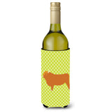 Caroline'S Treasures Highland Cow Green Decorative Bottle Hugger, 750 Ml, Multicolor