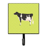 Caroline'S Treasures Holstein Cow Green Wall Hook, Small, Multicolor