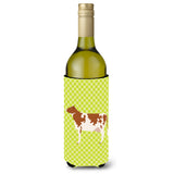 Caroline'S Treasures Ayrshire Cow Green Decorative Bottle Hugger, 750 Ml, Multicolor