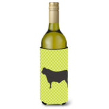 Caroline'S Treasures Black Angus Cow Green Decorative Bottle Hugger, 750 Ml, Multicolor
