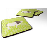 Caroline'S Treasures Malvi Cow Green Decorative Coasters, 3.5, Multicolor