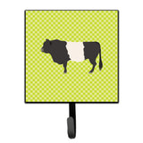 Caroline'S Treasures Belted Galloway Cow Green Wall Hook, Small, Multicolor