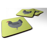 Caroline'S Treasures Jersey Giant Chicken Green Decorative Coasters, 3.5, Multicolor