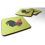 Caroline'S Treasures Dutch Bantam Chicken Green Decorative Coasters, 3.5, Multicolor