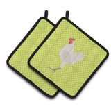 Caroline'S Treasures German Langshan Chicken Green Decorated Pot Holder, 7.5 X 7.5