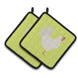 Caroline'S Treasures Leghorn Chicken Green Decorated Pot Holder, 7.5 X 7.5