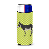Caroline'S Treasures American Mammoth Jack Donkey Green Decorative Can Hugger, Slim, Multicolor