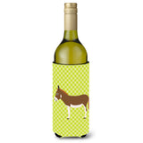 Caroline'S Treasures Miniature Mediterranian Donkey Green Decorative Bottle Hugger, 750 Ml, Multicolor