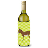 Caroline'S Treasures Cotentin Donkey Green Decorative Bottle Hugger, 750 Ml, Multicolor