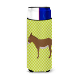 Caroline'S Treasures Cotentin Donkey Green Decorative Can Hugger, Slim, Multicolor