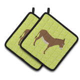 Caroline'S Treasures Cotentin Donkey Green Decorated Pot Holder, 7.5 X 7.5