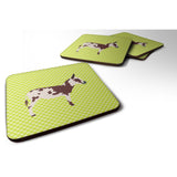 Caroline'S Treasures American Spotted Donkey Green Decorative Coasters, 3.5, Multicolor