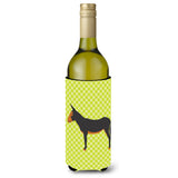 Caroline'S Treasures Catalan Donkey Green Decorative Bottle Hugger, 750 Ml, Multicolor