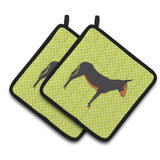 Caroline'S Treasures Catalan Donkey Green Decorated Pot Holder, 7.5 X 7.5