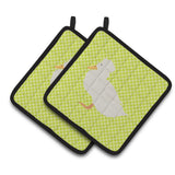 Caroline'S Treasures Crested Duck Green Decorated Pot Holder, 7.5 X 7.5