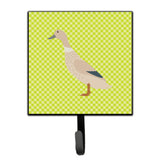 Caroline'S Treasures West Harlequin Duck Green Wall Hook, Small, Multicolor