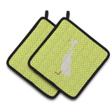 Caroline'S Treasures Bali Duck Green Decorated Pot Holder, 7.5 X 7.5