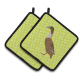 Caroline'S Treasures Dutch Hook Bill Duck Green Decorated Pot Holder, 7.5 X 7.5