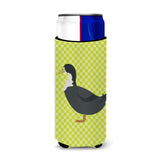 Caroline'S Treasures Blue Swedish Duck Green Decorative Can Hugger, Slim, Multicolor