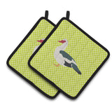 Caroline'S Treasures Muscovy Duck Green Decorated Pot Holder, 7.5 X 7.5