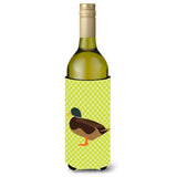 Caroline'S Treasures Silver Bantam Duck Green Decorative Bottle Hugger, 750 Ml, Multicolor