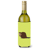 Caroline'S Treasures Eurasian Beaver Green Decorative Bottle Hugger, 750 Ml, Multicolor