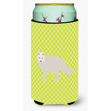 Caroline'S Treasures White Arctic Fox Green Decorative Can Hugger, Tall Boy, Multicolor