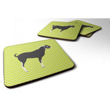 Caroline'S Treasures Black Bengal Goat Green Decorative Coasters, 3.5, Multicolor