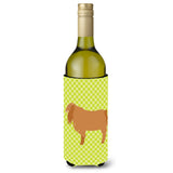 Caroline'S Treasures American Lamancha Goat Green Decorative Bottle Hugger, 750 Ml, Multicolor