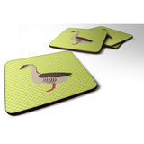 Caroline'S Treasures Chinese Goose Green Decorative Coasters, 3.5, Multicolor