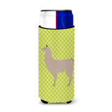 Caroline'S Treasures Llama Green Decorative Can Hugger, Slim, Multicolor