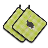 Caroline'S Treasures Common Ostrich Green Decorated Pot Holder, 7.5 X 7.5