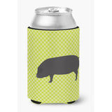 Caroline'S Treasures Devon Large Black Pig Green Decorative Can Hugger, Multicolor
