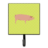 Caroline'S Treasures American Landrace Pig Green Wall Hook, Small, Multicolor
