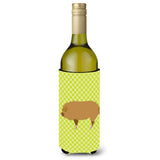 Caroline'S Treasures Hungarian Mangalica Pig Green Decorative Bottle Hugger, 750 Ml, Multicolor