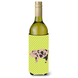 Caroline'S Treasures Mini Miniature Pig Green Decorative Bottle Hugger, 750 Ml, Multicolor