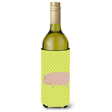 Caroline'S Treasures Welsh Pig Green Decorative Bottle Hugger, 750 Ml, Multicolor