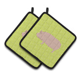 Caroline'S Treasures Welsh Pig Green Decorated Pot Holder, 7.5 X 7.5