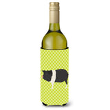 Caroline'S Treasures Hampshire Pig Green Decorative Bottle Hugger, 750 Ml, Multicolor