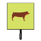 Caroline'S Treasures Duroc Pig Green Wall Hook, Small, Multicolor