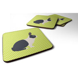 Caroline'S Treasures Dutch Rabbit Green Decorative Coasters, 3.5, Multicolor