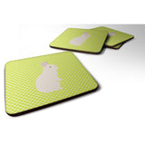 Caroline'S Treasures New Zealand White Rabbit Green Decorative Coasters, 3.5, Multicolor