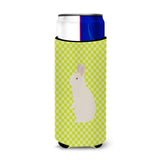 Caroline'S Treasures New Zealand White Rabbit Green Decorative Can Hugger, Slim, Multicolor