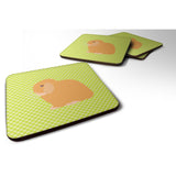 Caroline'S Treasures Holland Lop Rabbit Green Decorative Coasters, 3.5, Multicolor